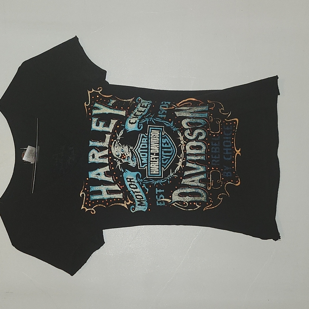 Harley Davidson women's black T Shirt XS